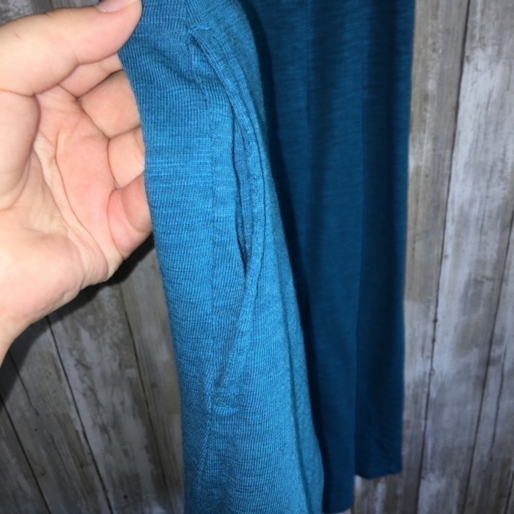 J. Jill Blue Sleeveless Dress With Pockets - Picture 4 of 4